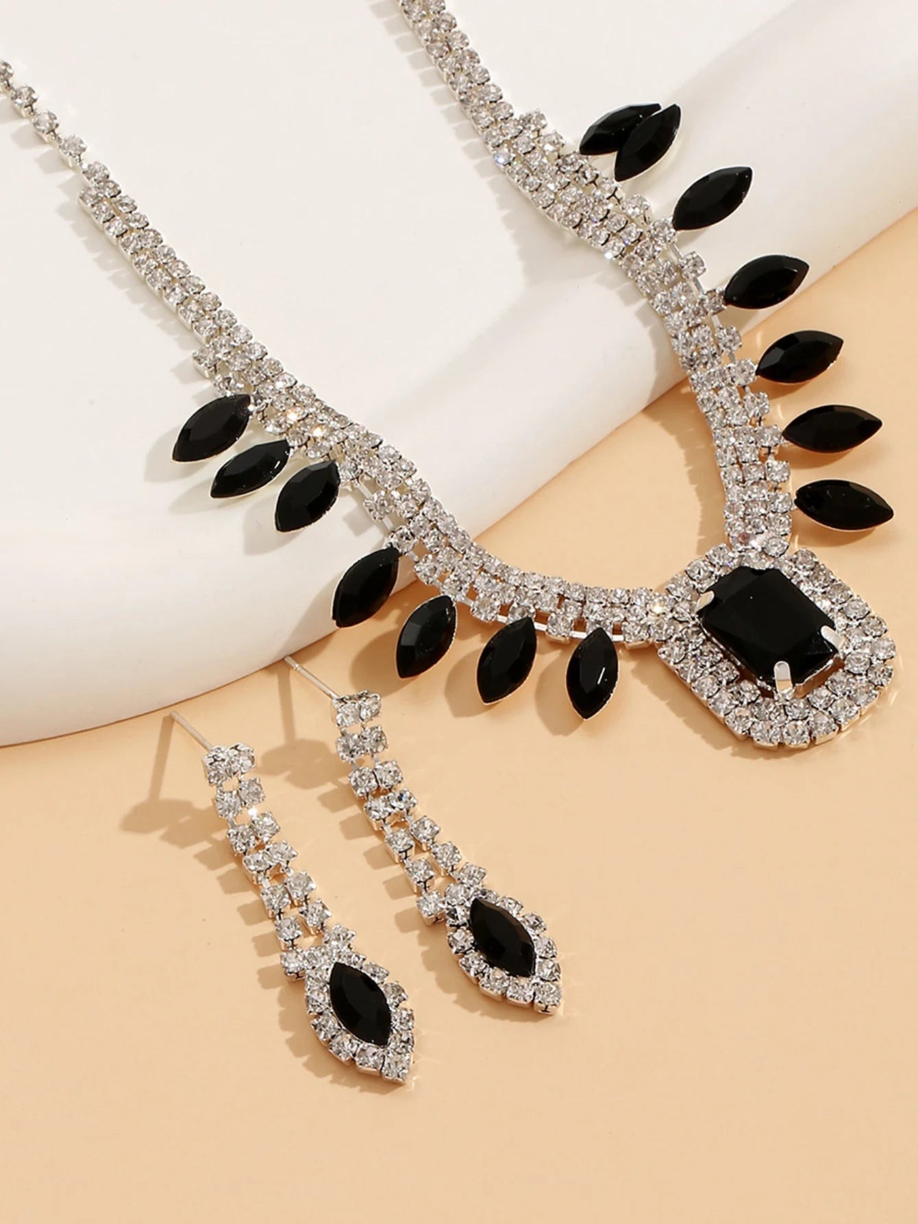 Crystal rhinestones women's jewelry set
