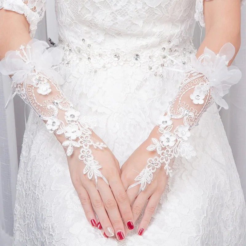 Bridal Gloves Fingerless for Wedding