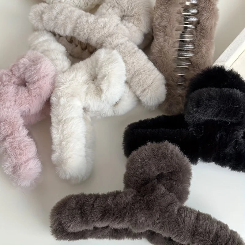 New Faux Fur Hair Claw