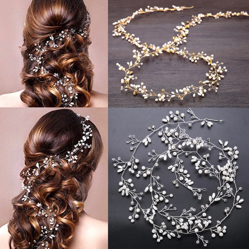 Crystal Pearl Bridal Tiaras Accessories