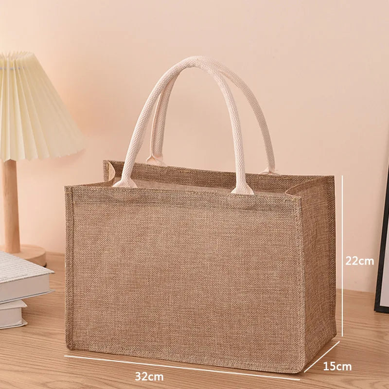Linen bag Hand-painted cotton