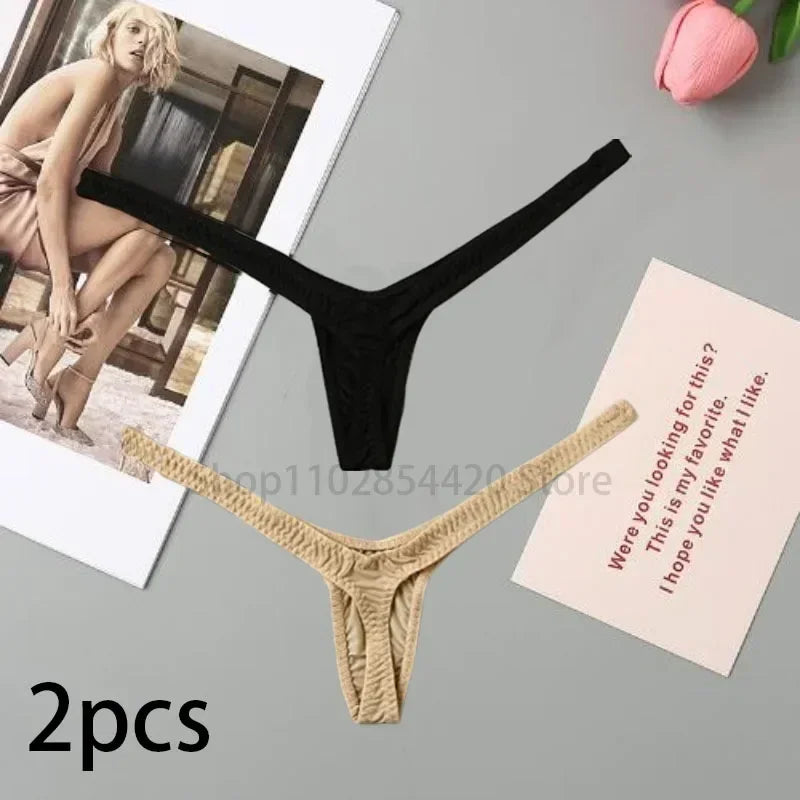 2/4pcs New Deep V Thong Women Underwear