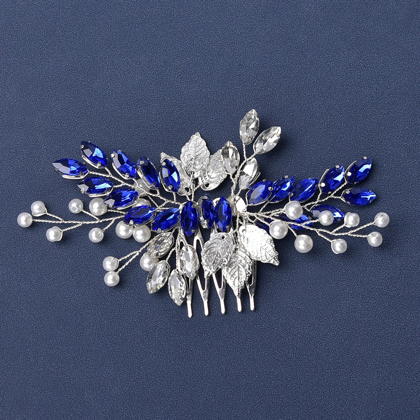 Crystal Pearl Hair Comb Clip Pin
