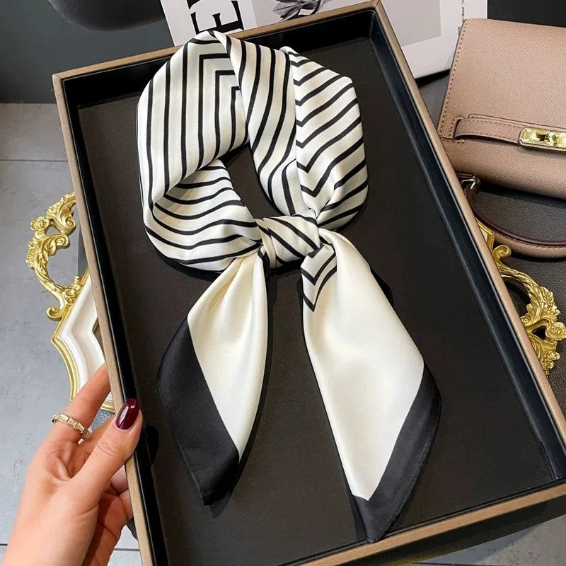 Luxury Design Print Silk Square Scarf