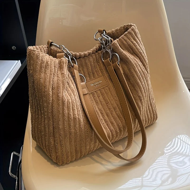 Women Corduroy Shoulder Bag