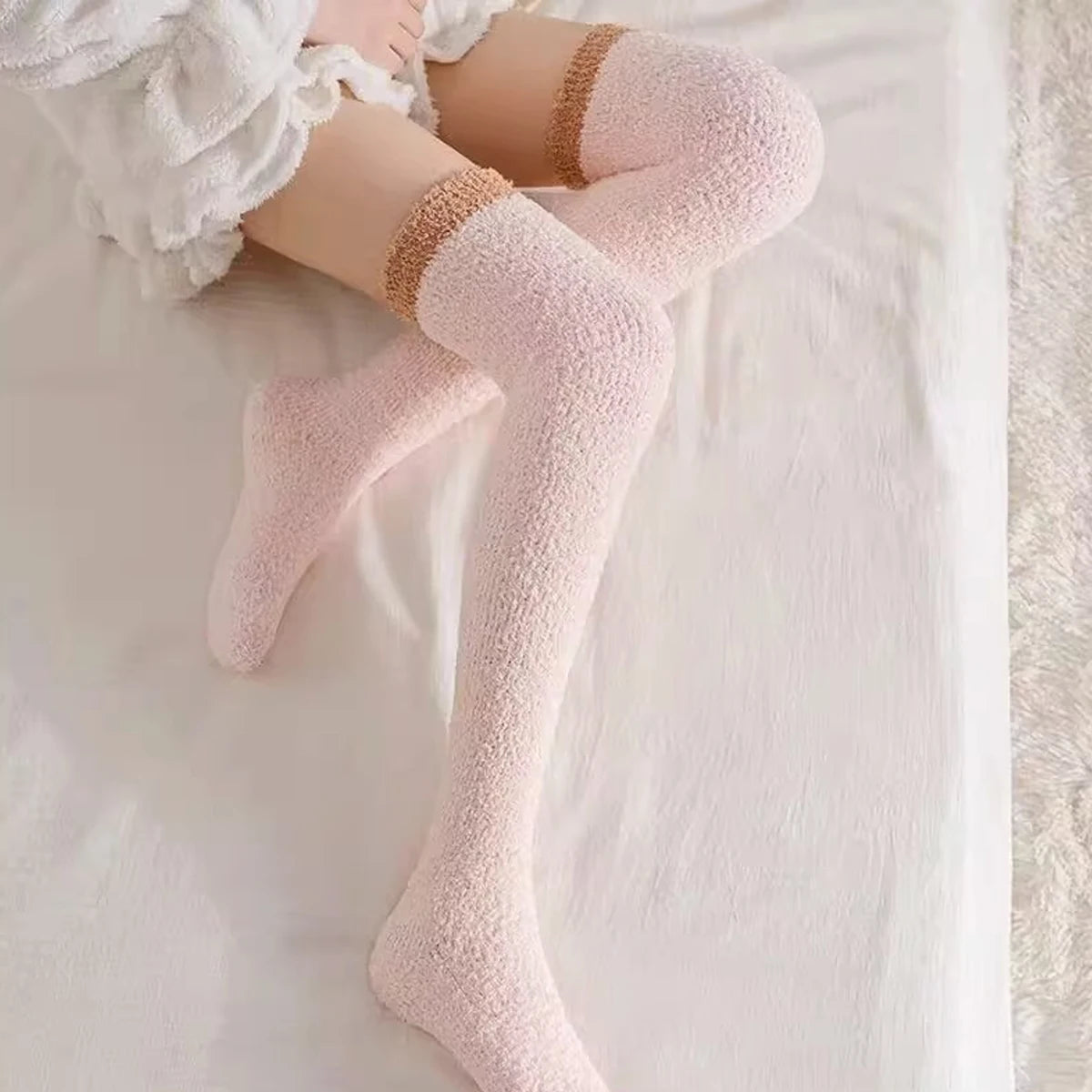 Women's Warm Solid Color Floor Socks