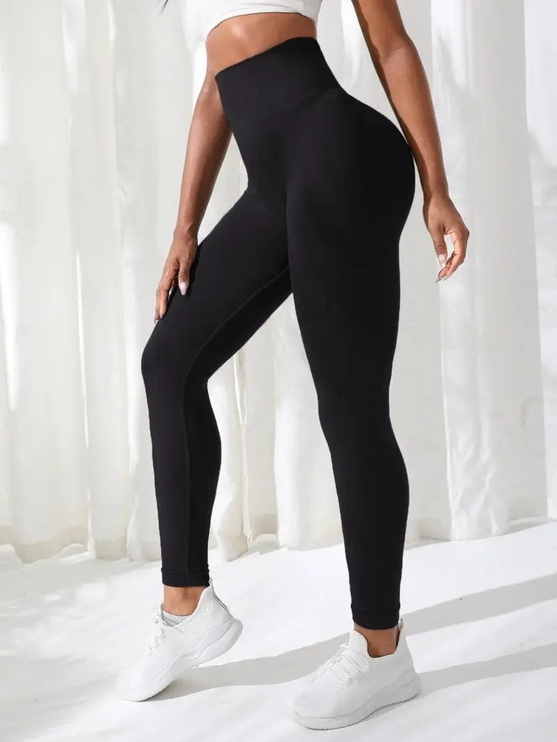Stretchy High Waist Athletic Exercise Fitness Leggings