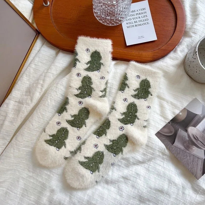 Women's Warm Solid Color Floor Socks