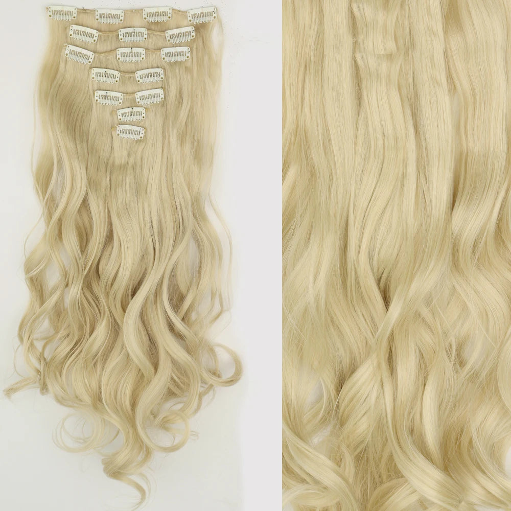 7Pcs/Set 16 Clips Hair Extension