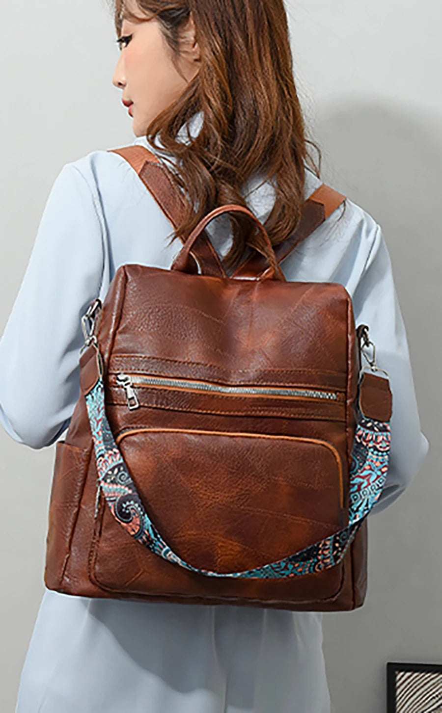 3-in-1 Women Backpacks Vintage Female Shoulder Bags