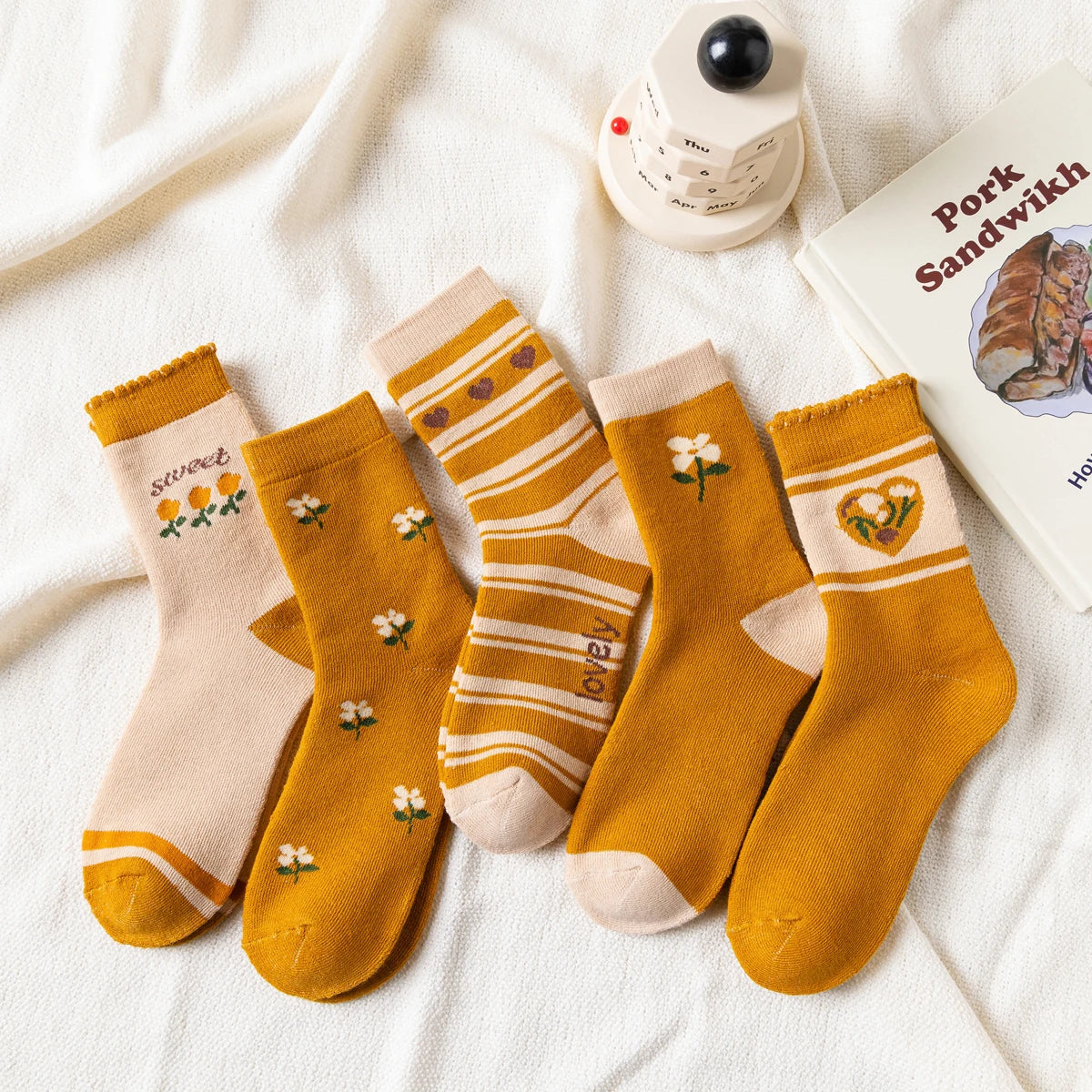 Women's Warm Solid Color Floor Socks
