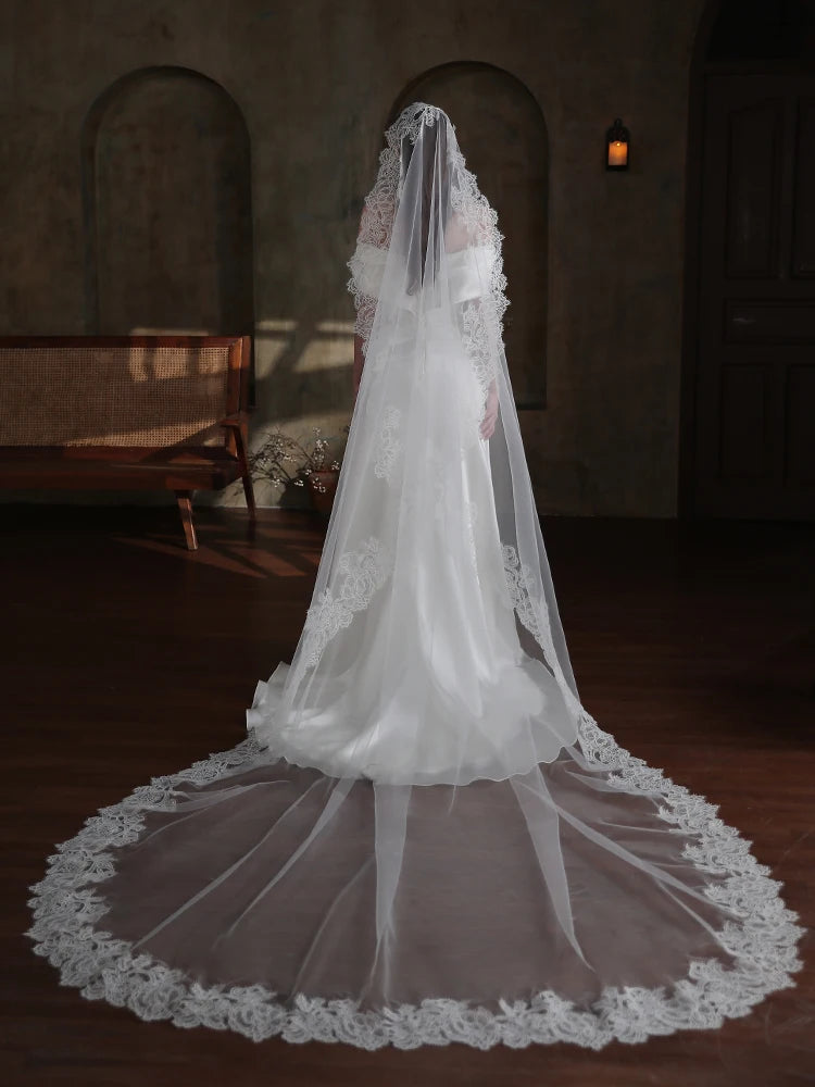 Women One-layer 3 Meters Wedding Veil
