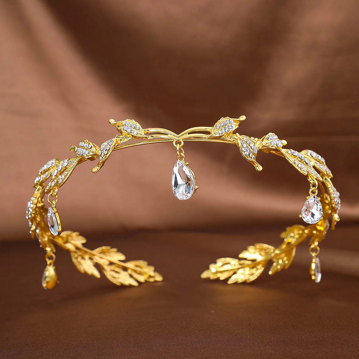 Golden Baroque Crystal Tiaras And Crown