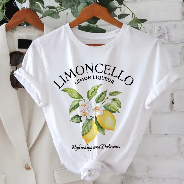 Lemon Letter Print T-shirt