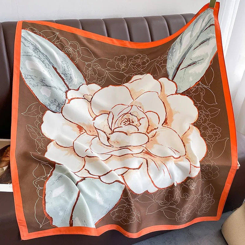 90*90Cm Square Scarf Twill Silk Bandana Pashmina