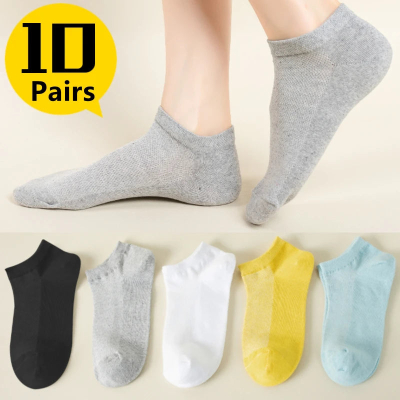 Colorful Ribbed Short Socks