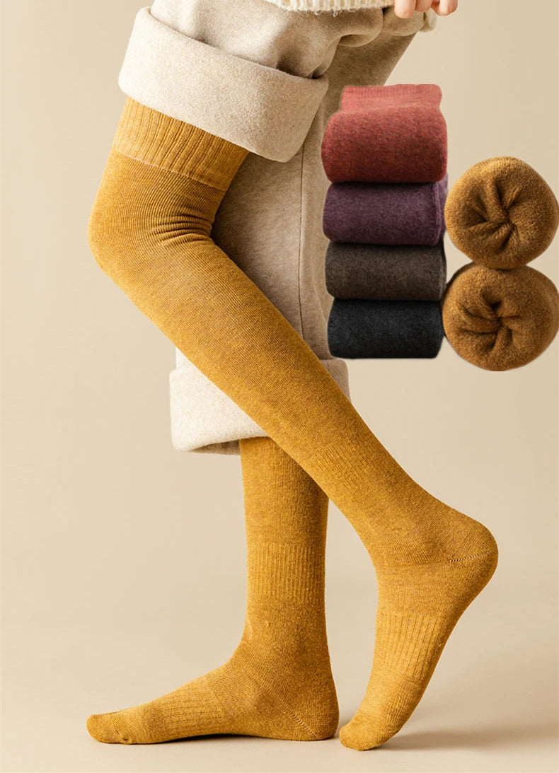 Women's Warm Solid Color Floor Socks