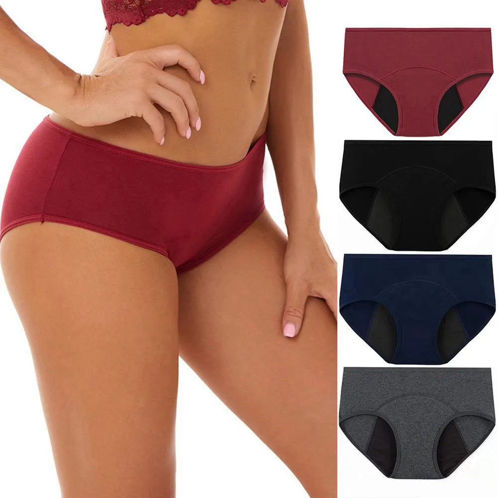 Women's cotton briefs Low Waist Physiological Period Underwear