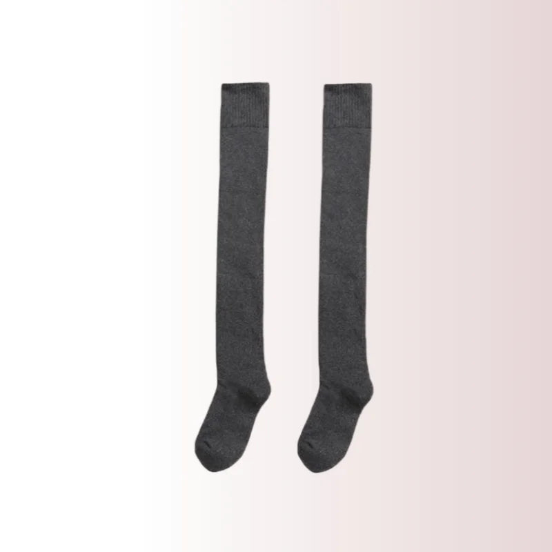 Classic Knit Leg Warmers Rib-Knit Knee-High Leg Warmer Socks
