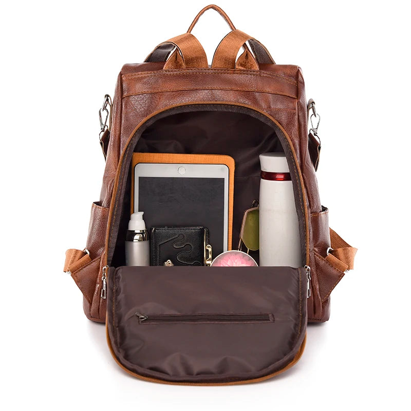 3-in-1 Women Backpacks Vintage Female Shoulder Bags