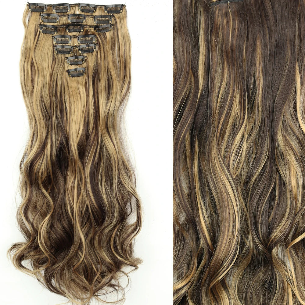 7Pcs/Set 16 Clips Hair Extension