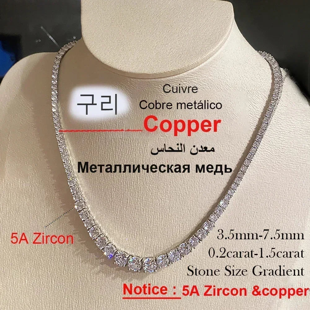 Full Moissanite Tennis Necklace
