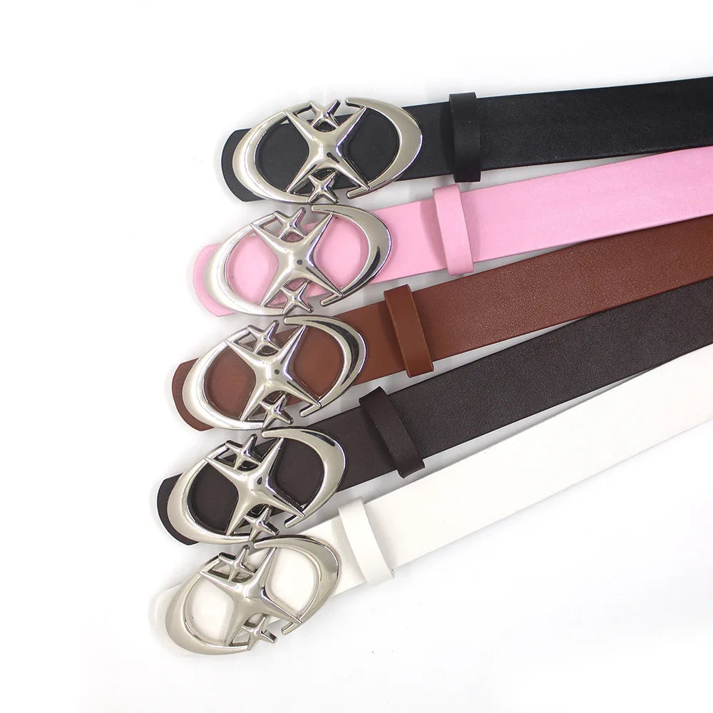 Punk Moon Star Buckle Belt Design