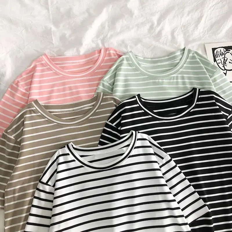 Short Sleeve Korean O-Neck T-Shirt