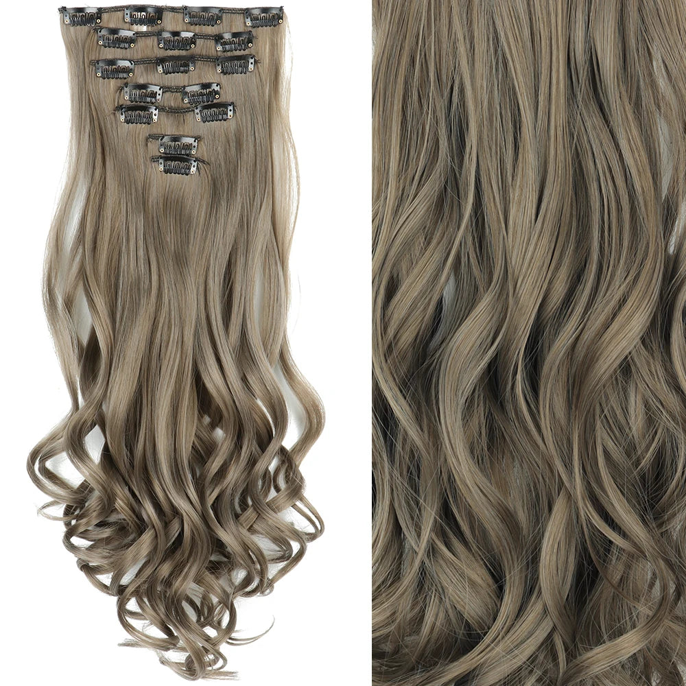 7Pcs/Set 16 Clips Hair Extension