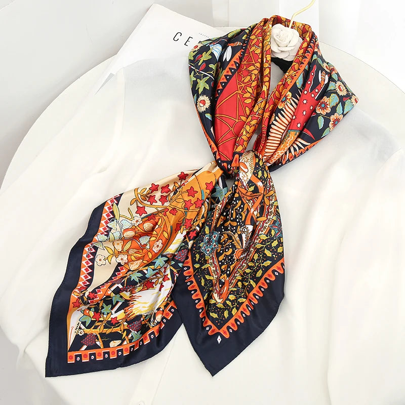 Silk Satin Square Scarf