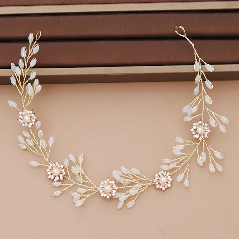Bridal Pearl Headband Wedding Hair Accessories