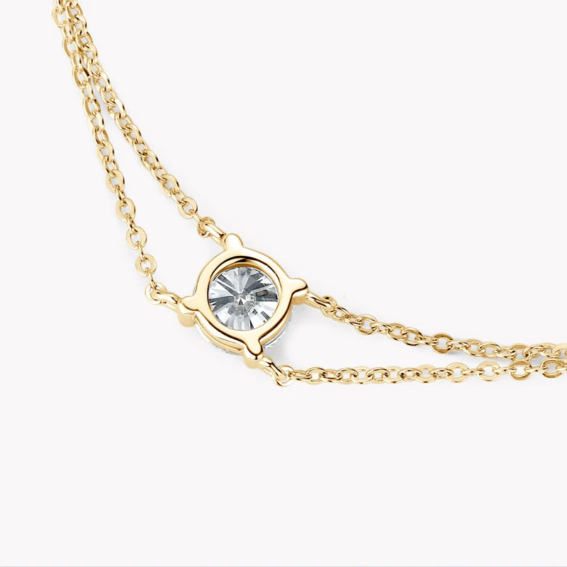 925 Sterling Silver Certified Double Chain Bracelets