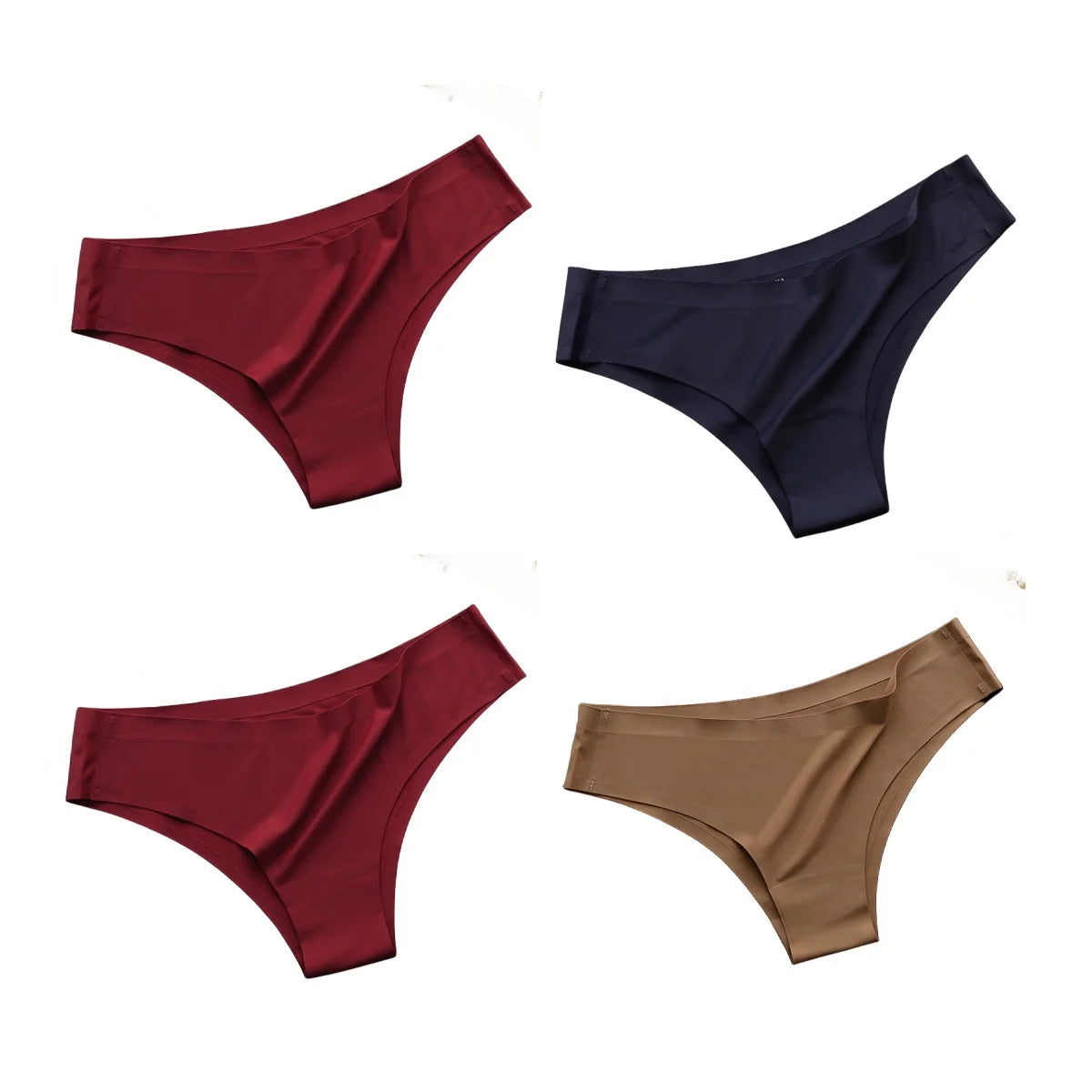 4PCS/Set Seamless Panties Ice Silk