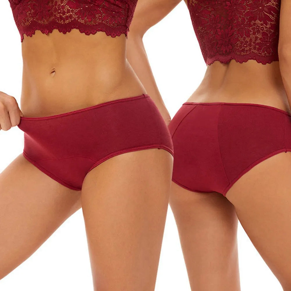 Women's cotton briefs Low Waist Physiological Period Underwear