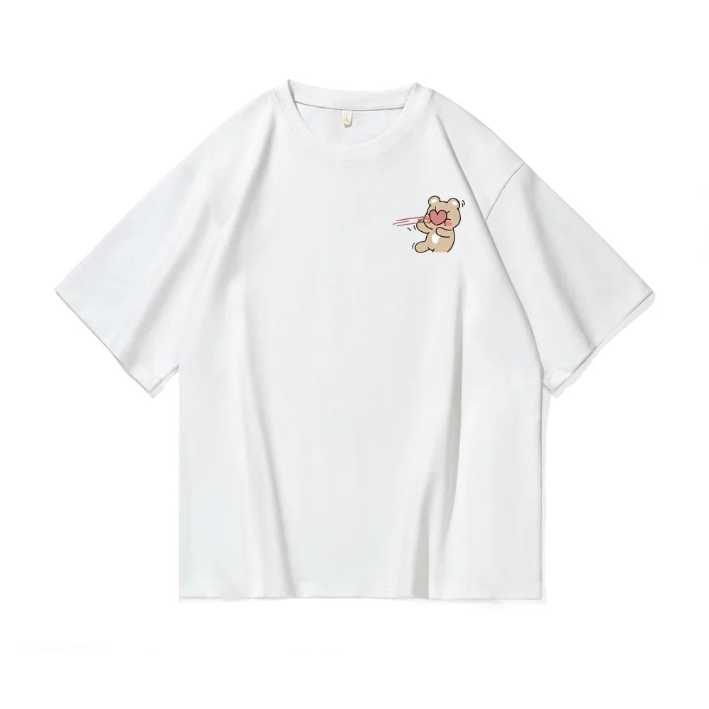 Tennis Rabbit Print Couple T-Shirts
