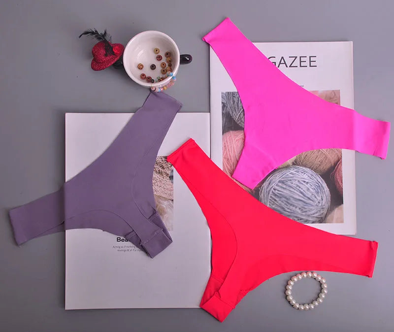 3PCS Seamless Panties Ice Silk