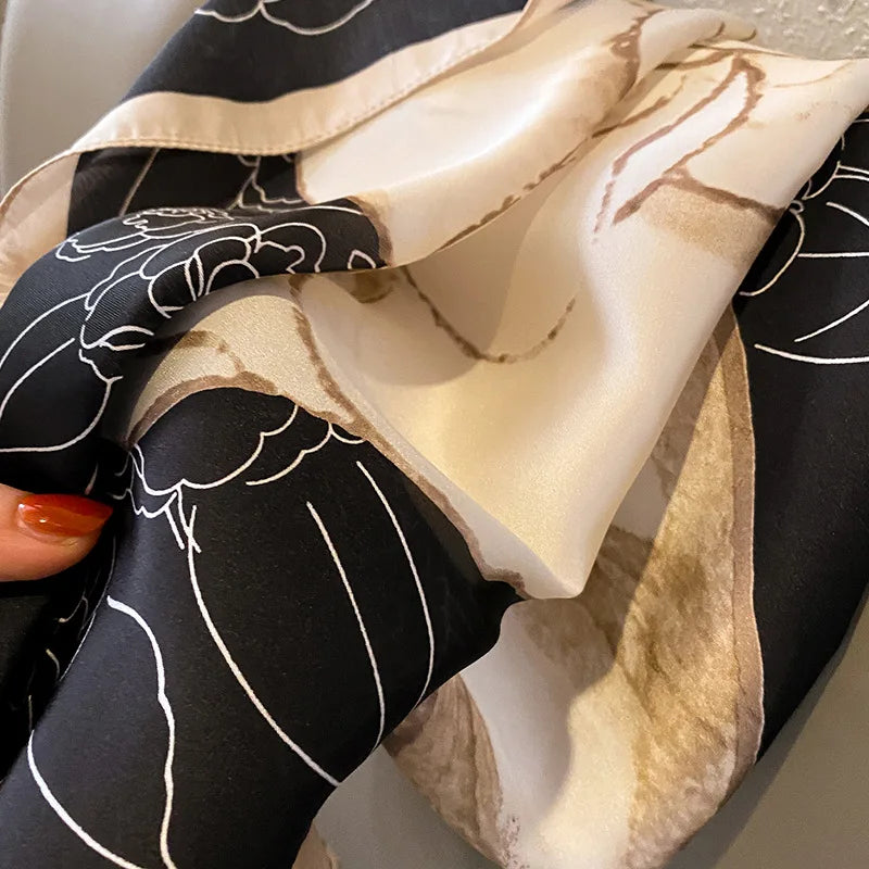 Luxury Design Print Silk Square Scarf