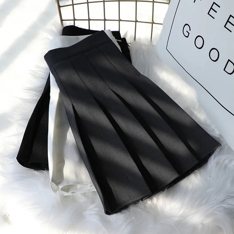 High Waist A-Line Short Skirt