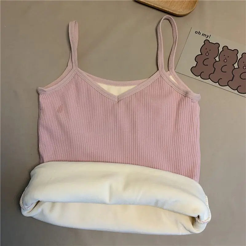 Sexy Elasticity Female Thin Velvet T-shirt Sleeveless Tops
