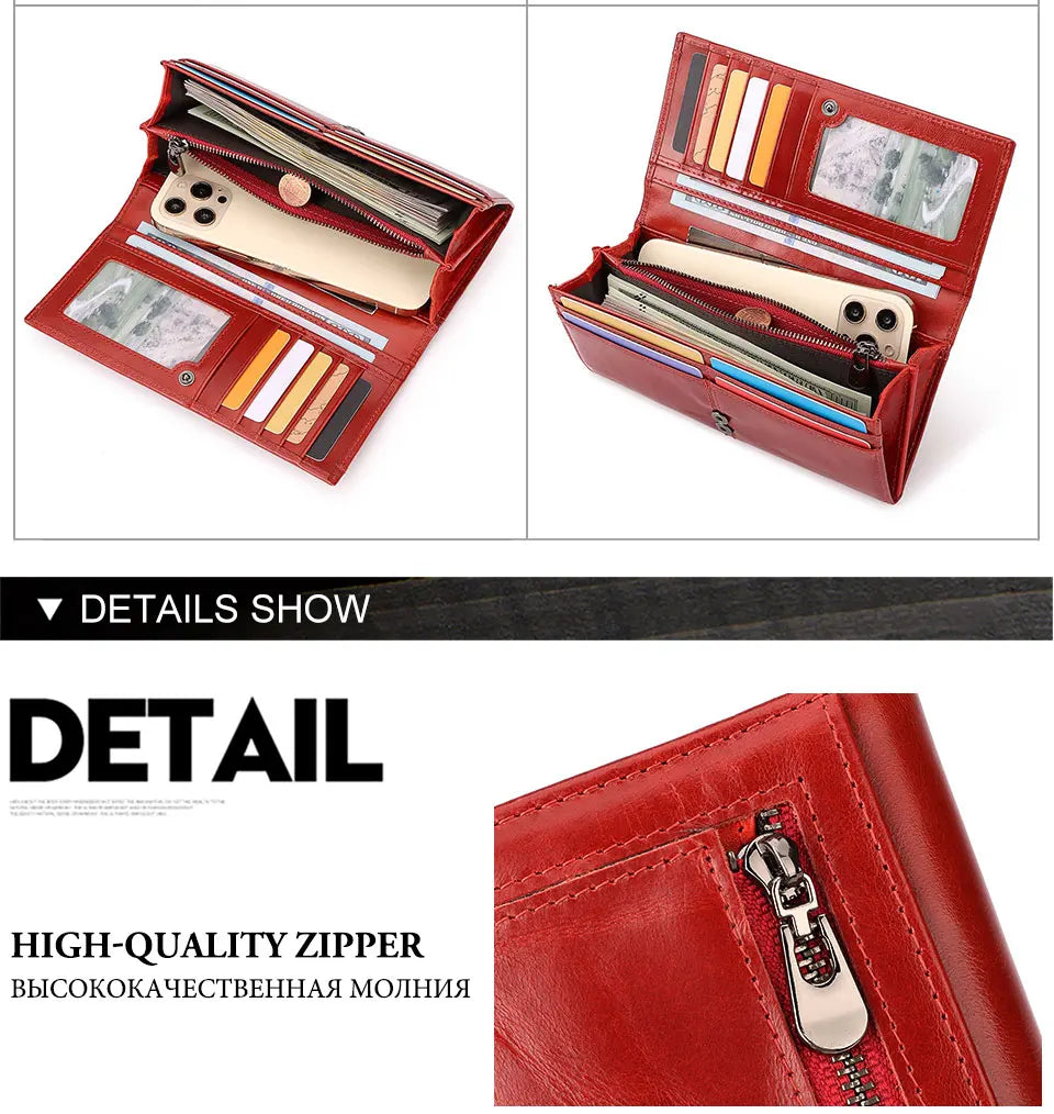 Women's Clutch Bag Genuine Leather Wallets