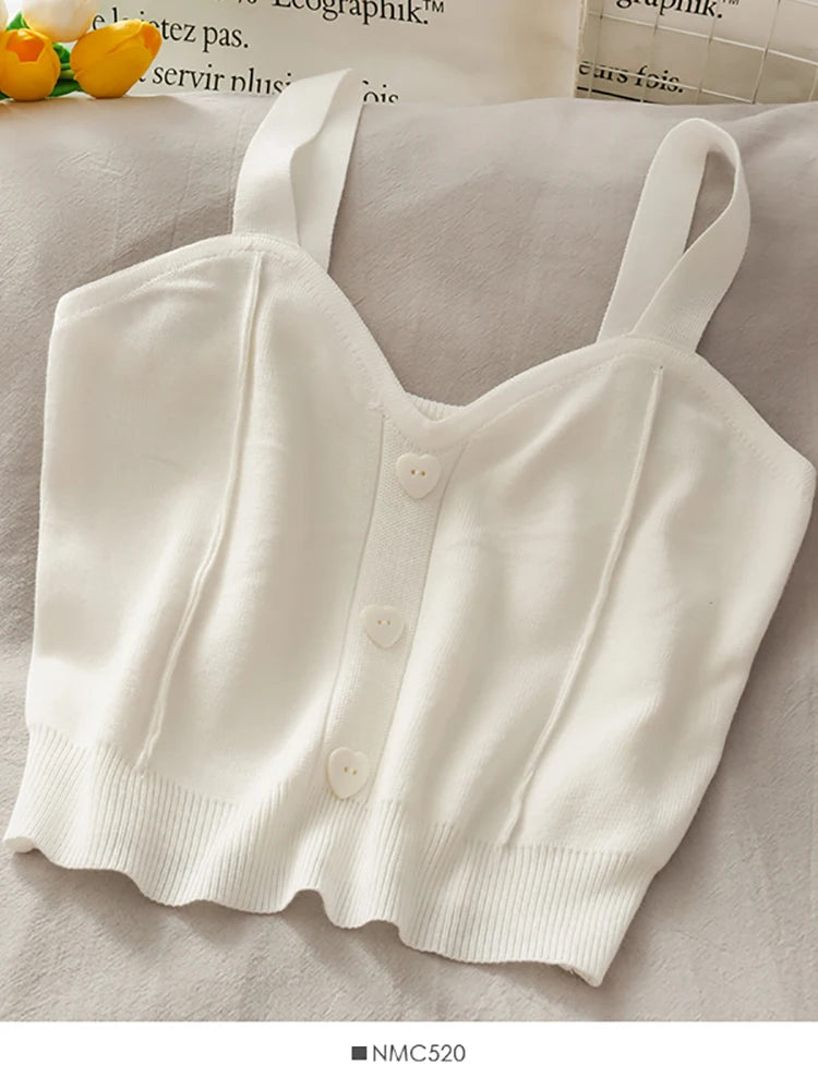 V-Neck Sleeveless Straps Tops