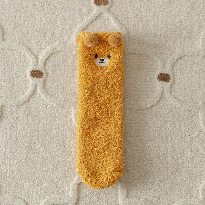 Warm & Fuzzy Cartoon Animal Socks