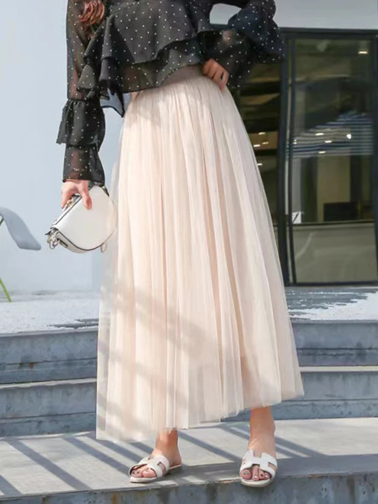 Chic High Waist Black Party Faldas