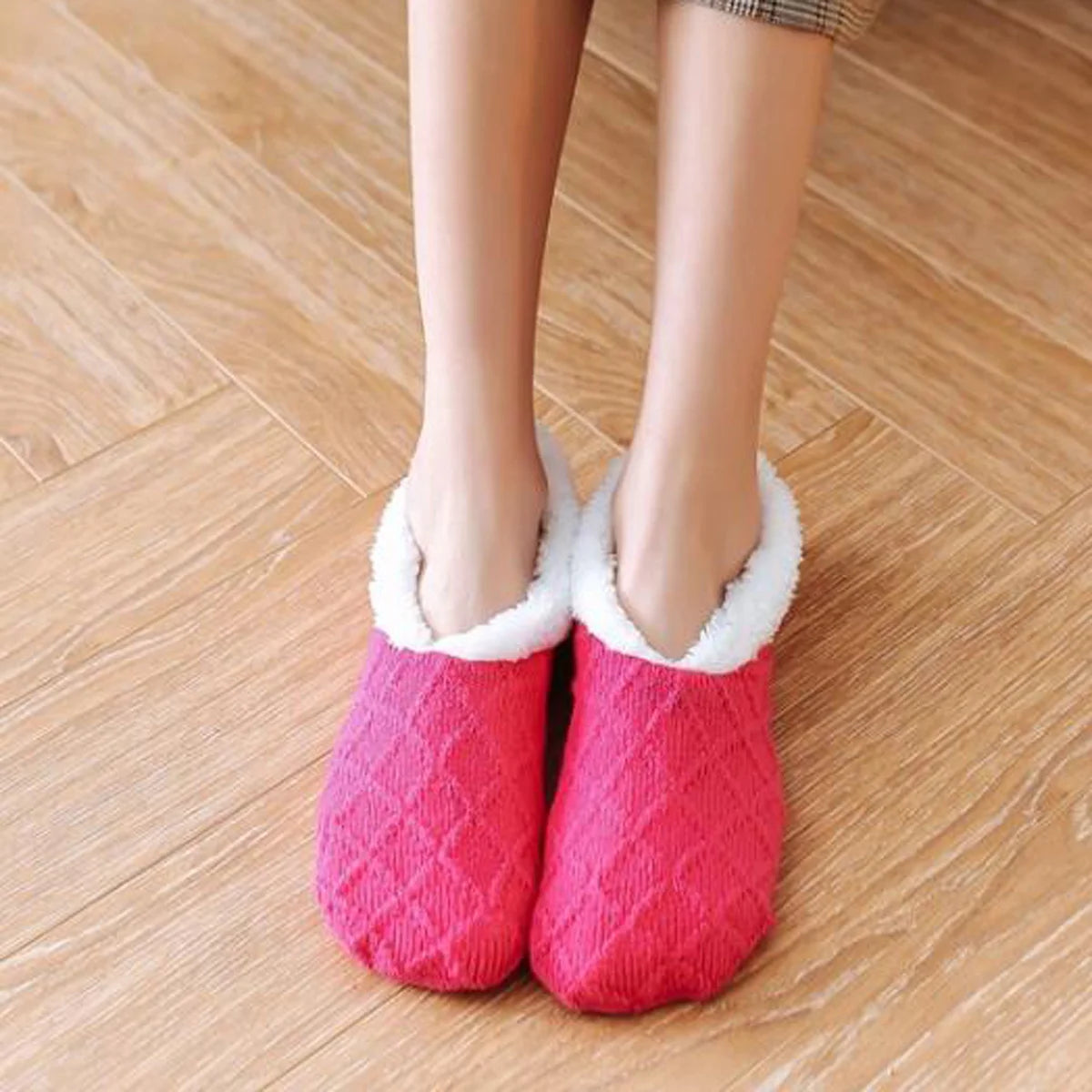 Women's Warm Solid Color Floor Socks