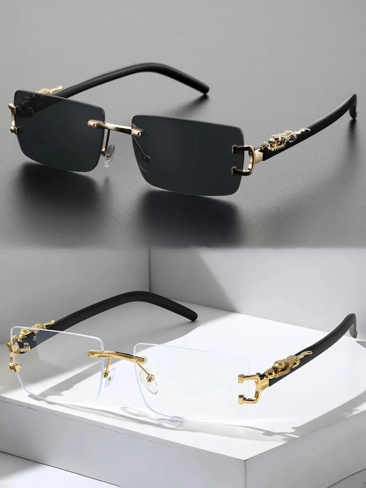 Trendy Frameless Rectangular Personalized Sunglasses