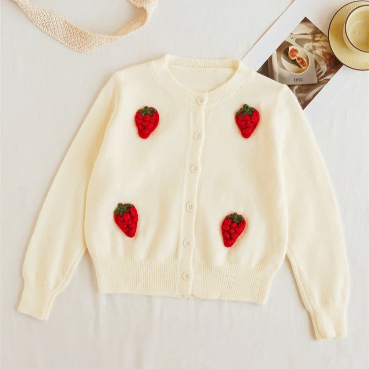 3D Strawberry Cashmere Sweater