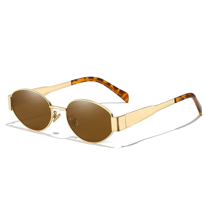 UV400 Sun Glasses Alloy Oval Eyewear