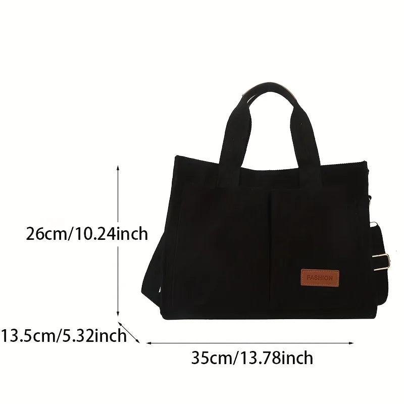 Women's Corduroy Tote Bag
