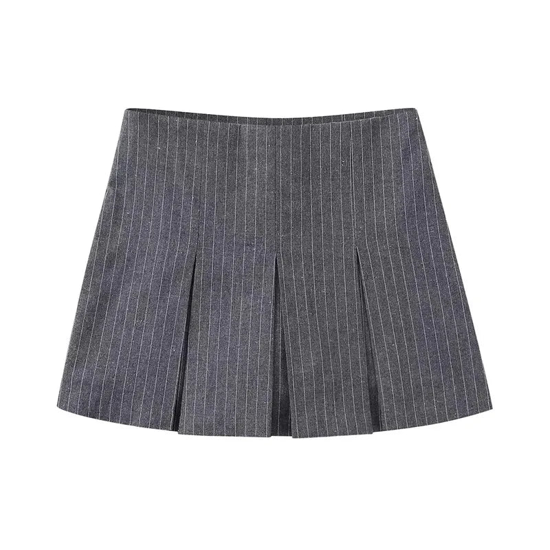 Striped Bermuda Shorts Woman Casual Mini Shorts