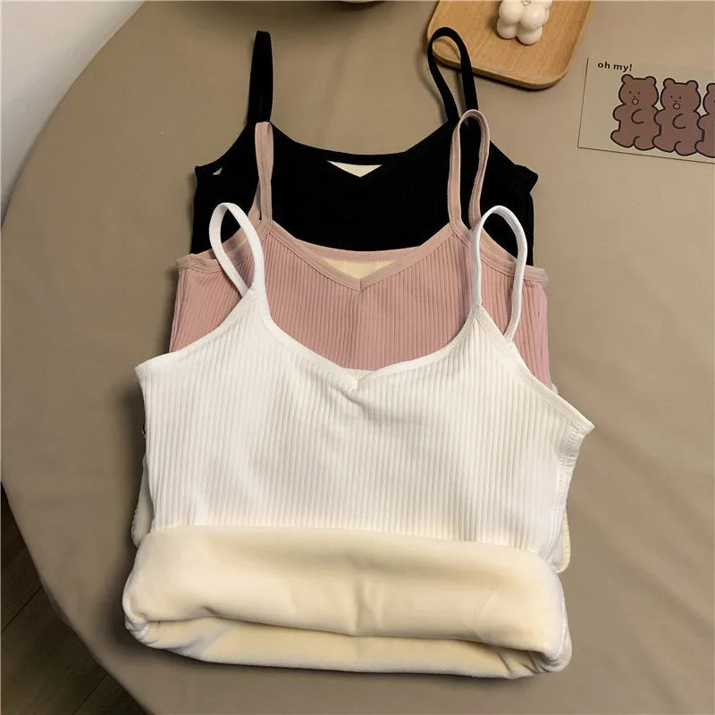 Sexy Elasticity Female Thin Velvet T-shirt Sleeveless Tops
